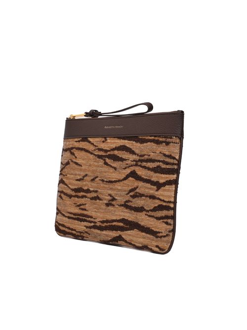 Borsa Busta con stampa tigre in tessutp effetto rafia Elisabetta Franchi | BS12A62E2470